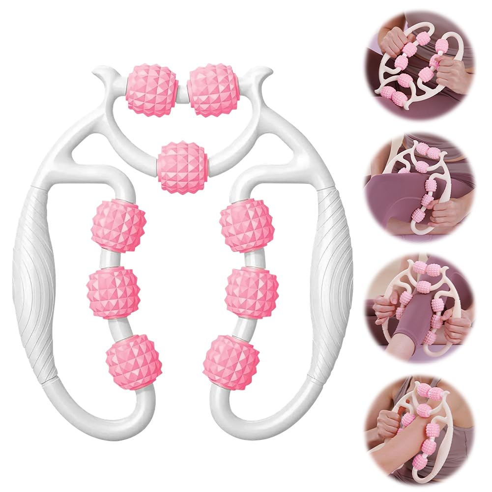 CEWROM Rodillo Muscular para Piernas, Rodillo de Masaje 9 Ruedas para Piernas, Masajeador Piernas Anticelulitico 3D para Todo el cuerpo, Girar 360 Grados