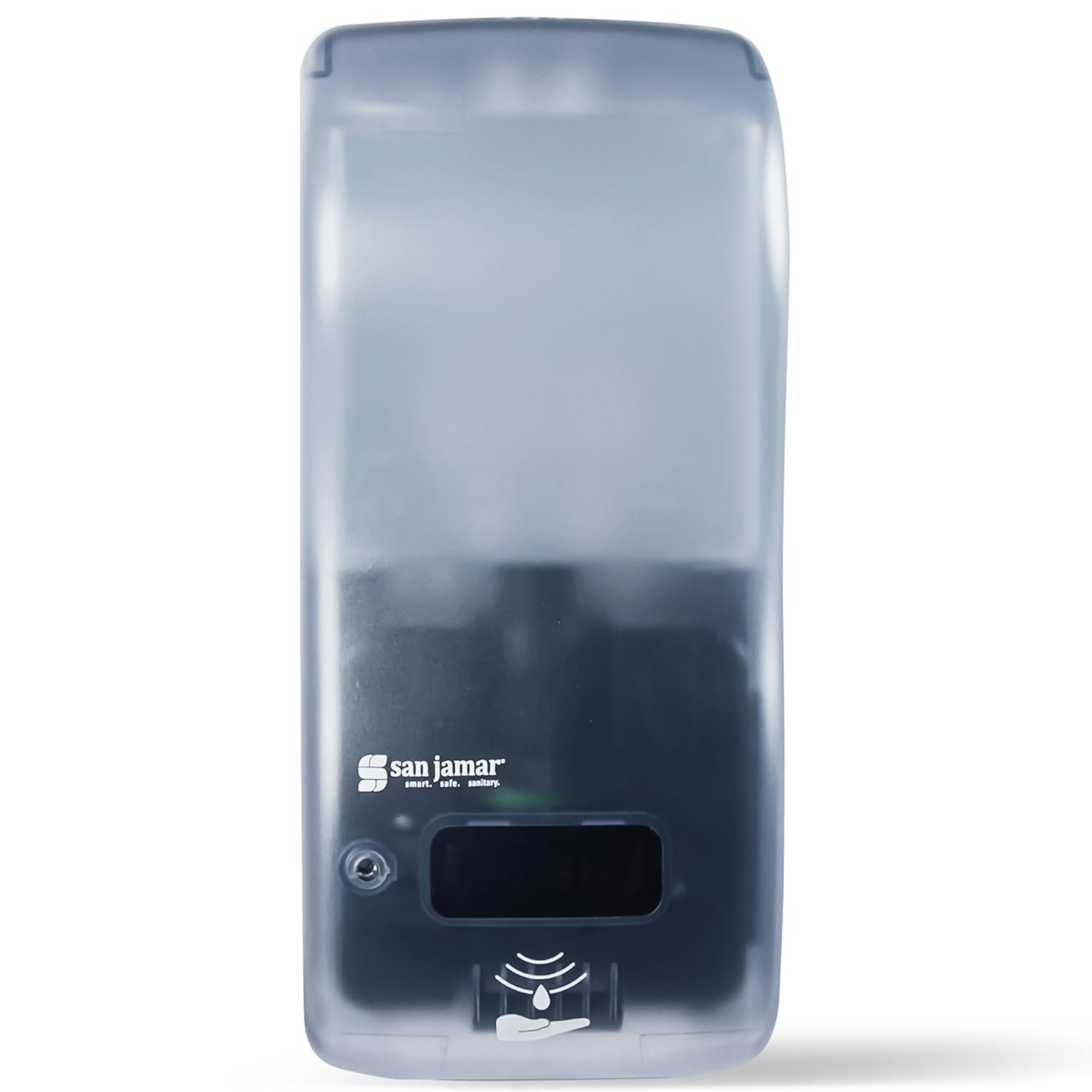San Jamar Classic Rely Hybrid Electronic Liquid and Lotion Soap Dispenser Hand Sanitizer Dispenser for Bathroom, Kitchen, Restrooms, and Restaurants, Plastic, 900 Ml, Arctic Blue