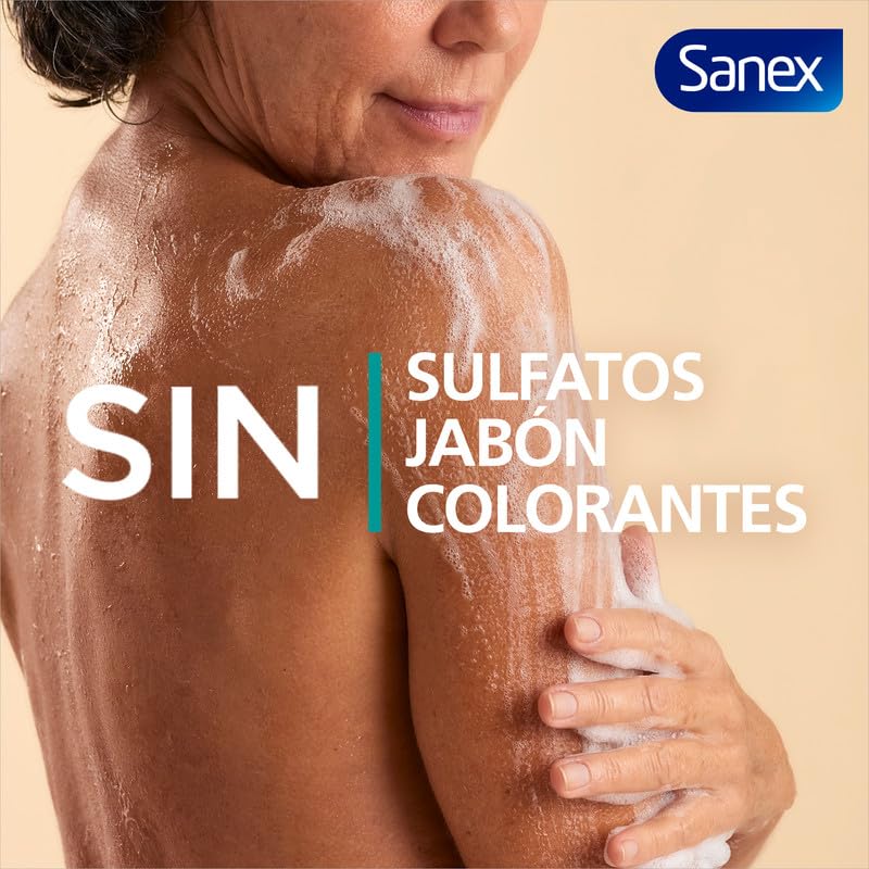 Sanex Wkład do żelu pod prysznic Sanex neutralny żel nawilżający 10 x 900 ml | z niezbędnymi składnikami | 0% siarczany*, 0% mydło i 0% barwniki | Żel do kąpieli do wszystkich rodzajów skóry |