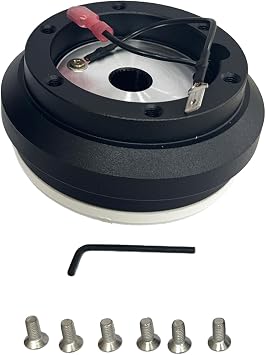 SRK-110H Aluminum Steering Wheel Short Hub Adapter Quick Release Boss Kit Replacement for 110H 8321Black1992-1995 Ci-vic 1994-2001 In-tegra 1992-1996 Pre-lude 1990-1993 A-ccord