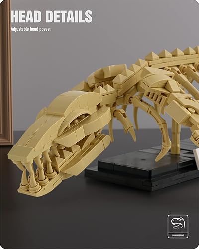 Miniatura 4 de Nifeliz Mosasaurus - Kit de construcción de fósiles de dinosaurio, impresionante decoración de modelo de esqueleto de dinosaurio, juego de juguetes