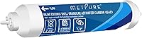 Vista 1 de Metpure In line Water Filter 2" x 10" Coconut Shell Post Activated Carbon Water Filter Replacement with 1/4" OD Quick Connects for Inline Reverse