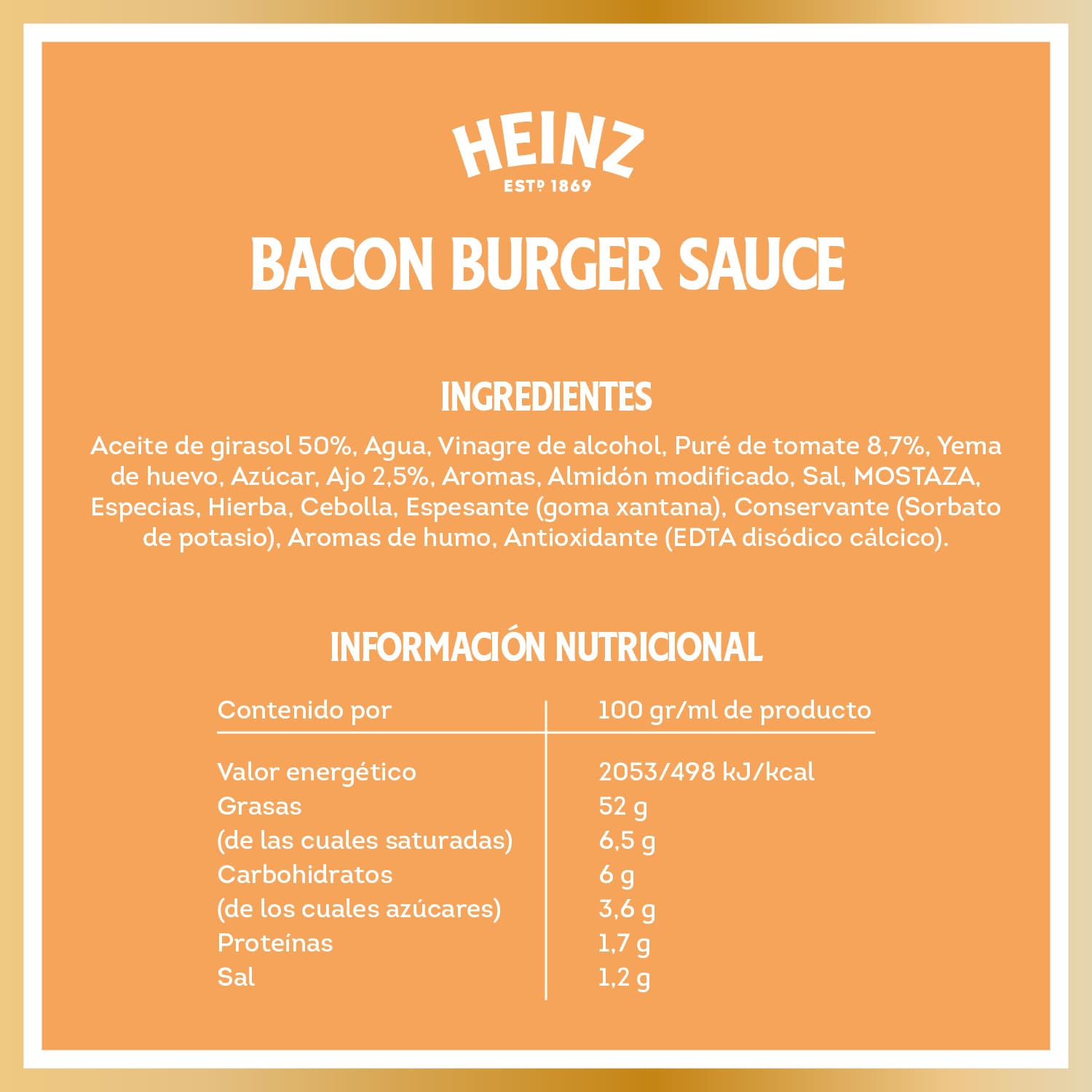 Heinz Salsa Bacon Burger 220ml