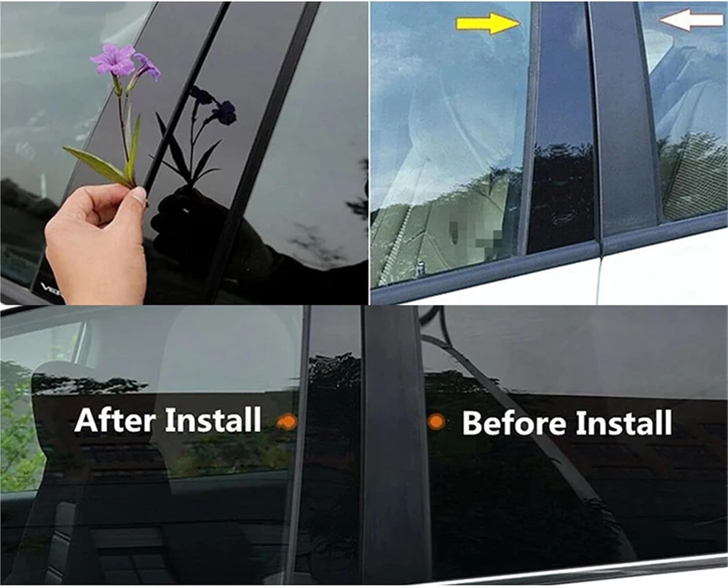 For Niro 2016-2022 Car Door Window Pillar Posts Trim Decals