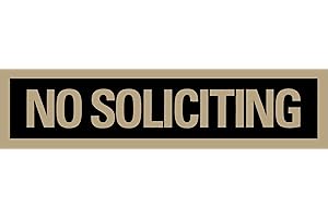 No Soliciting Self-Stick Window Sticker