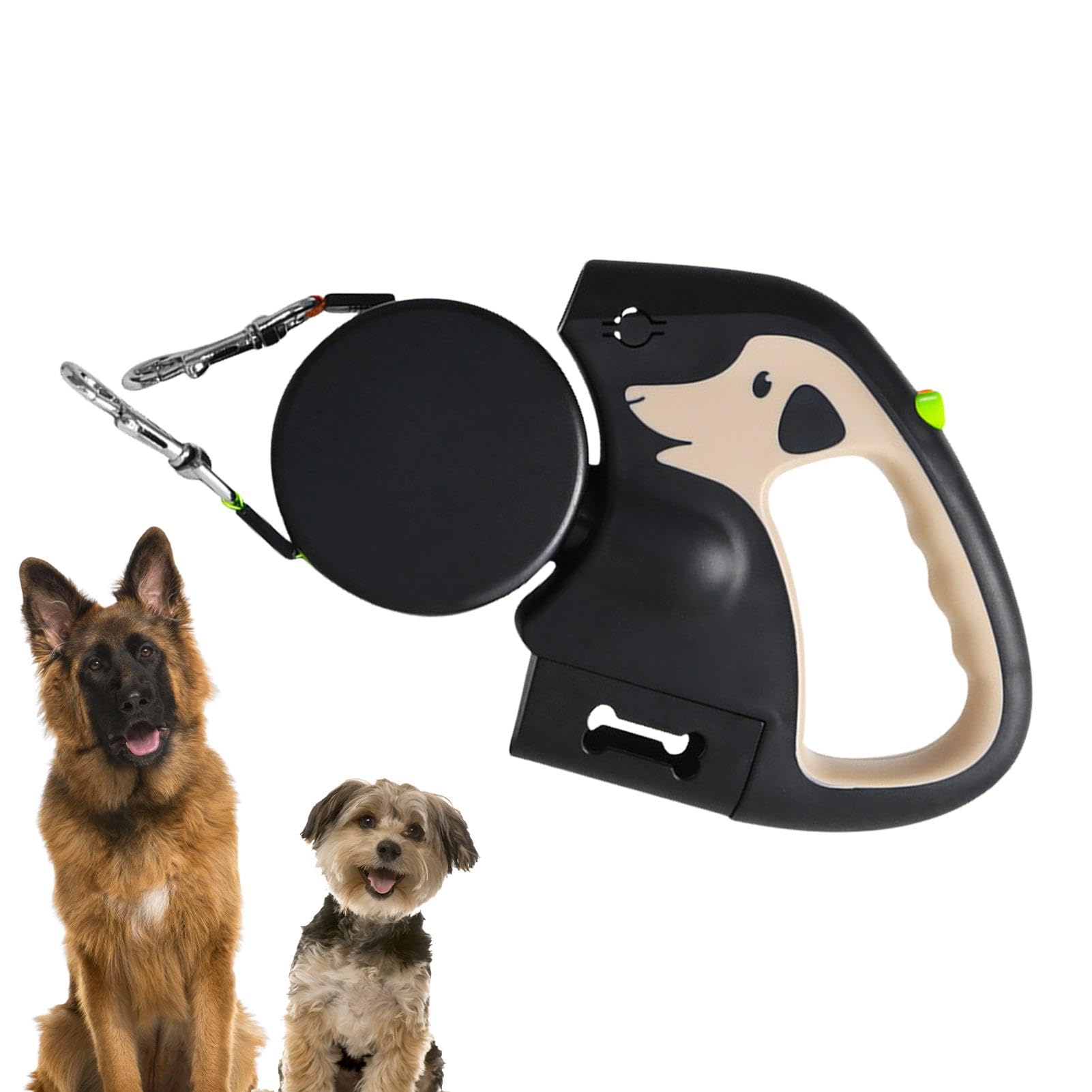 Pet Lead with Light - 3 Meters Retractable Pet Lead | Double-Headed Automatic Retractable Dog Leashh | Walking Leashh | Wear-Resistant Leash| Portable Dog Cord for Walking | Jogging | Park