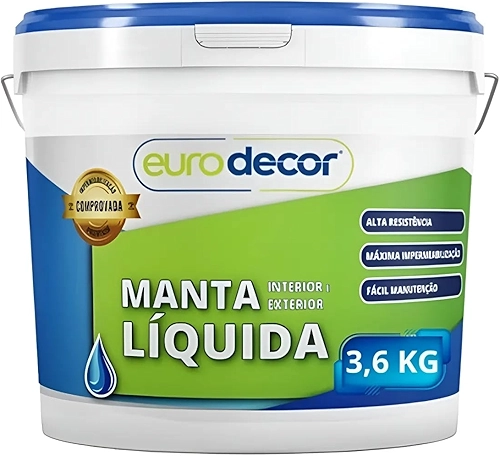 Manta Liquida Impermeável para Pisos e Paredes - 3,6Kg - Branco