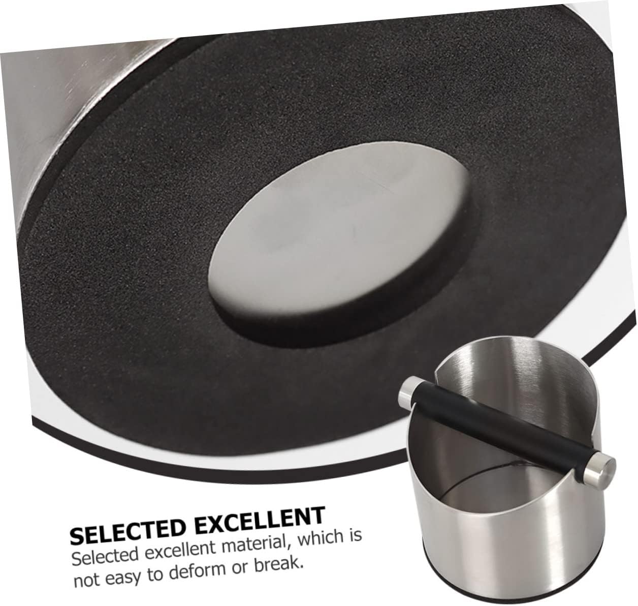 Unomor Stainless Steel Espresso Coffee Grounds Bin for Espresso Machines Large Capacity Grounds Container