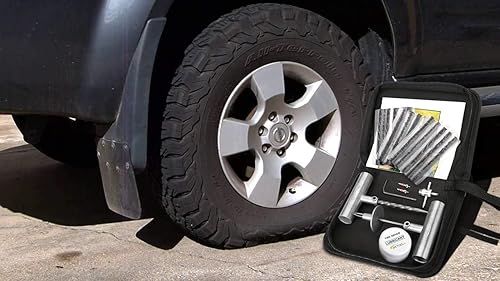 Miniatura 5 de BETOOLL Kit de reparación de neumáticos, kit de reparación de neumáticos planos de emergencia universal resistente profesional para reparar