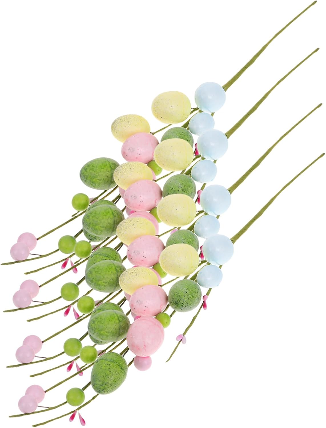 4pcs Easter Floral Picks Artificial Greenery Stems for Flower Arrangement Spring Home Decor and Decorations