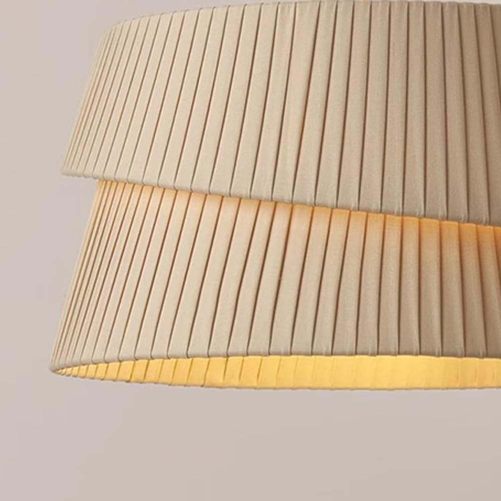 Żyrandol z tkaniny Led w stylu francuskim, lampa wisząca do salonu, jadalni lub sypialni, nordycka minimalistyczna ręcznie robiona tkanina wisząca / 55 cm