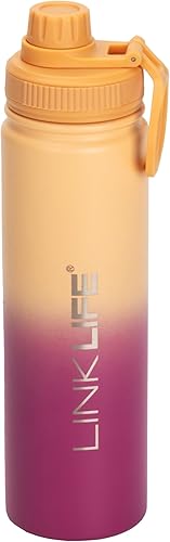 Botella de agua aislada, botella de doble pared de 12 onzas para bebidas frías y calientes, botellas de agua de viaje de acero inoxidable a prueba