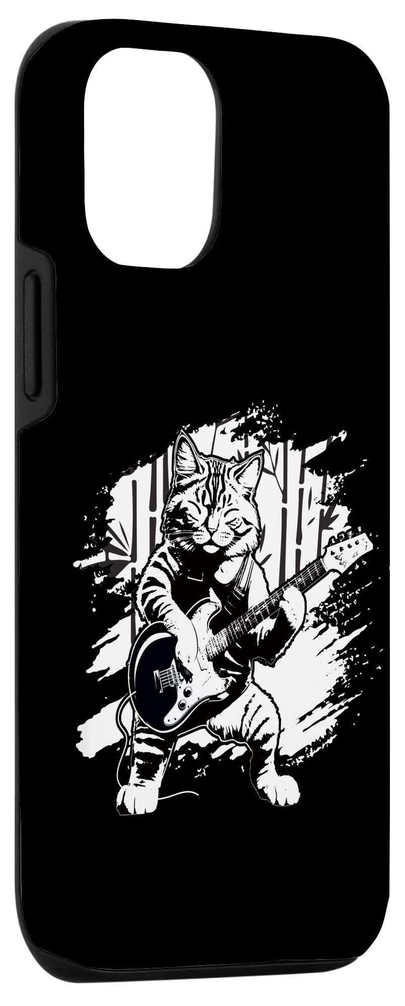 iPhone 13 Pro Cat Playing Guitar Cute Kawaii Cat Guitarist Case - Image 3