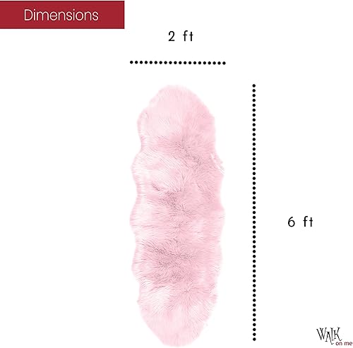 Miniatura 9 de Alfombra de piel sintética suave y sedosa, 2 x 6 pies, color negro, esponjosa, para sala de estar, dormitorio, habitación de los niños o guardería