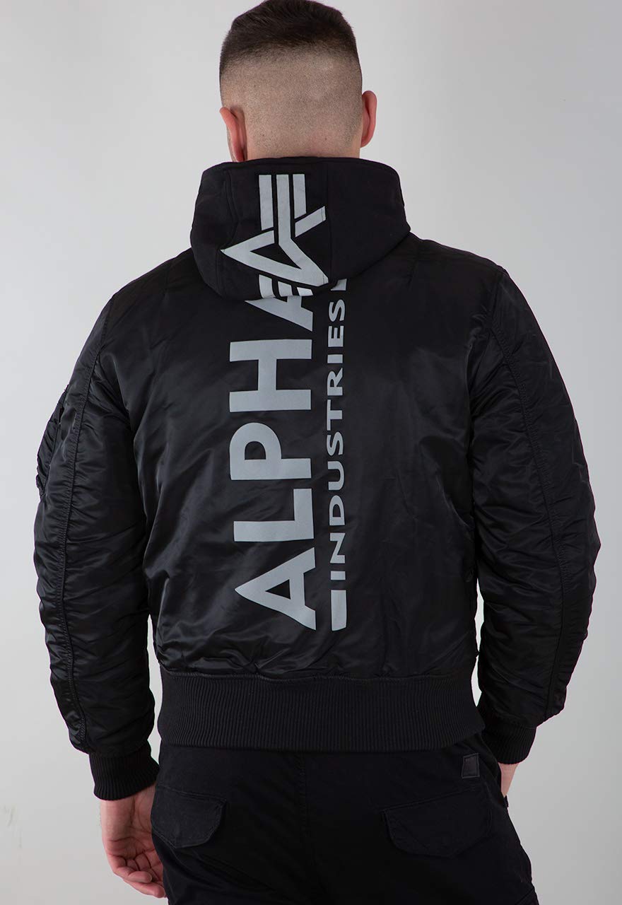 Alpha Industries Herren MA-1 Zip Hood Backprint Bomber Jacket
