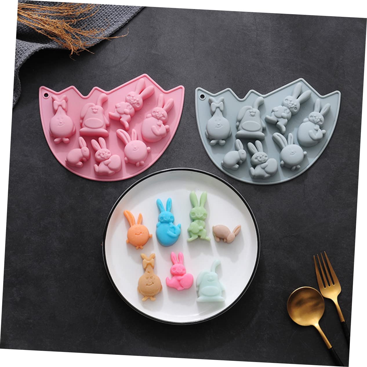 Cabilock 6pièces Moules De Pâques Moules à Gâteau Pour Desserts Créatifs Pour Et Décorations De Fête Couleurs