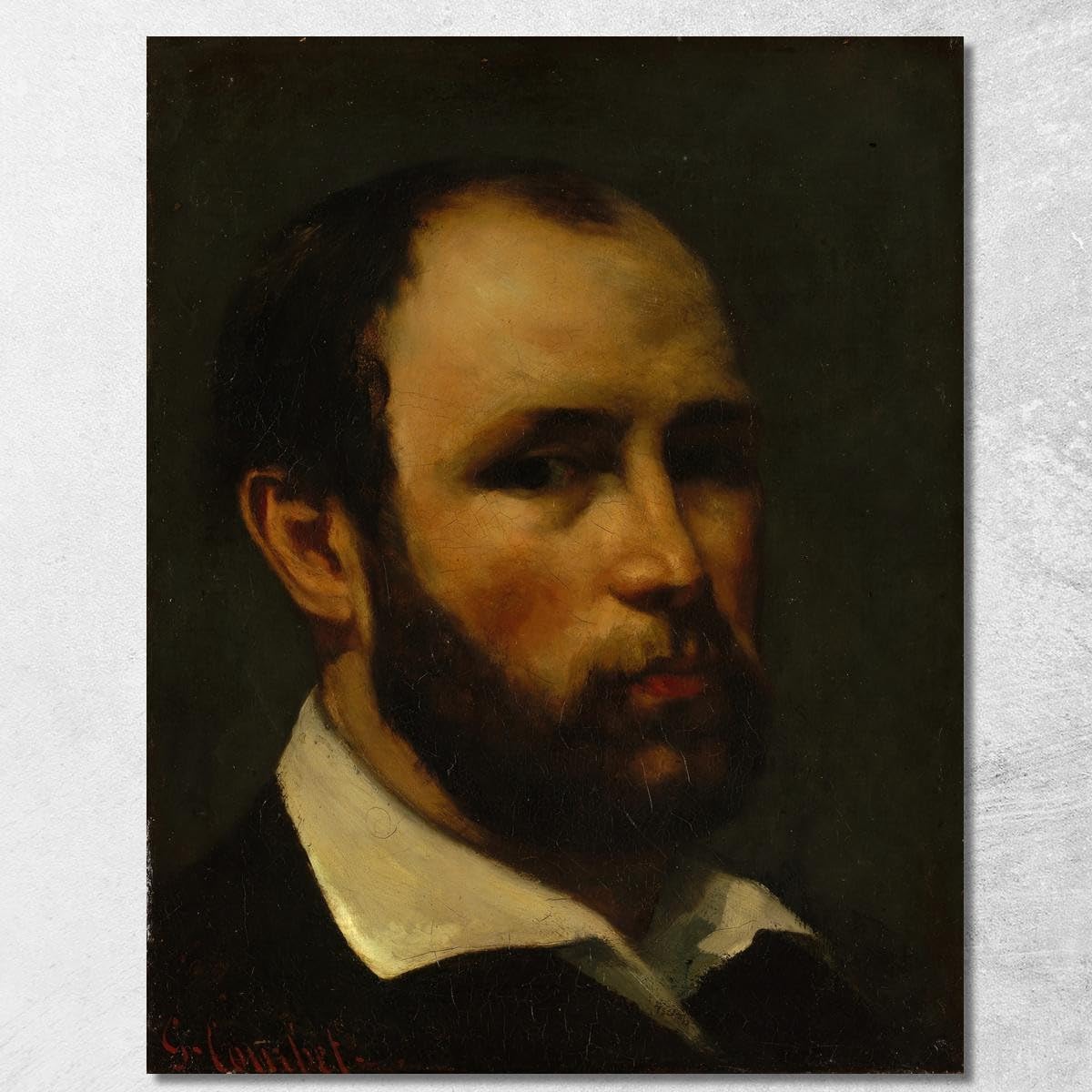 Toile Gustave Courbet Portrait d un homme impression Fine Art haut de gamme