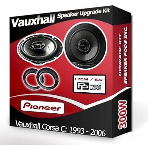 Corsa C Speaker upgrade Front Door Pioneer car speakers 6.5" 17cm 300W