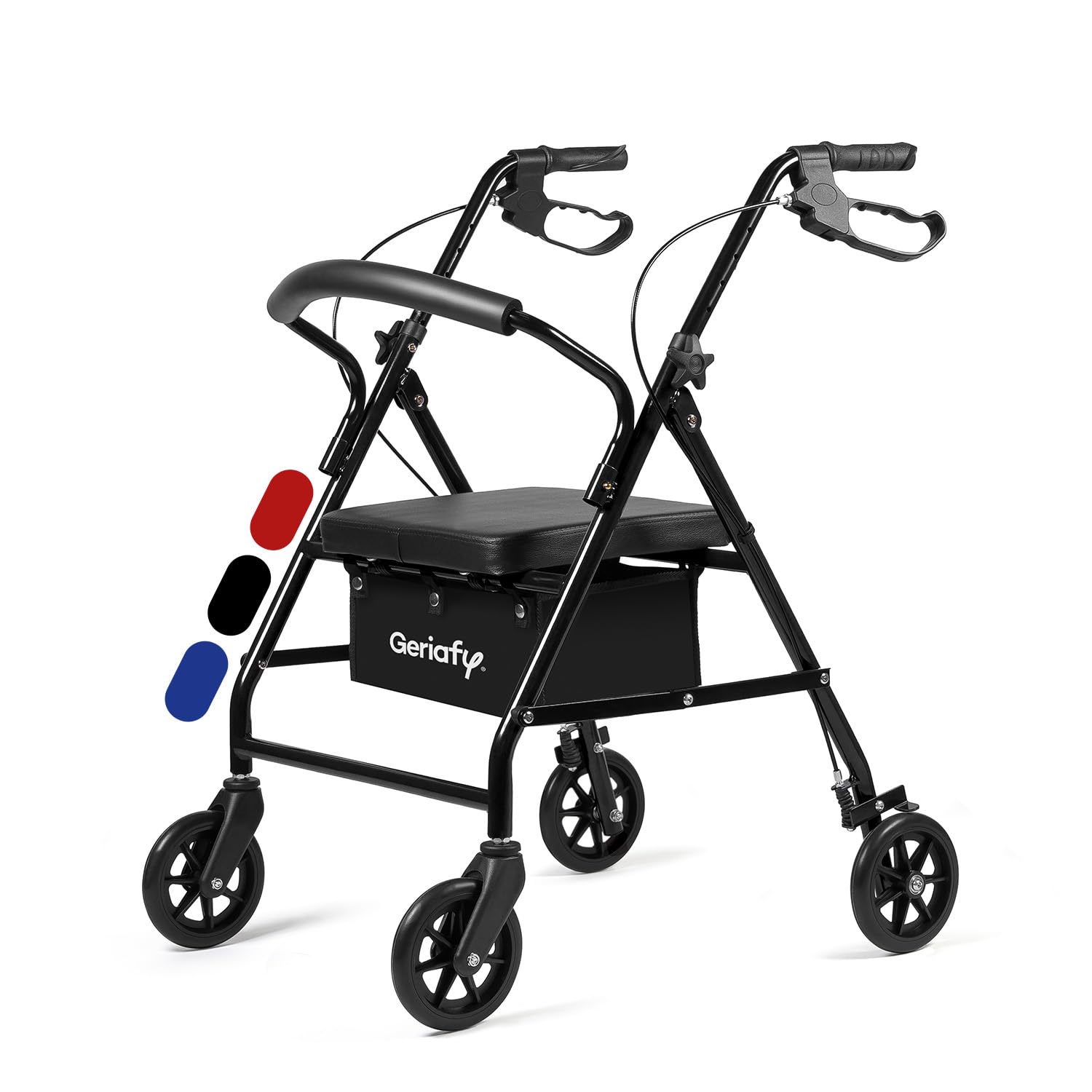 Déambulateur pliable pour seniors Geriafy Lambda rollator 4 roues noir - 8