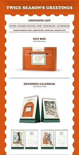 Miniatura 3 de JYP Ent. Twice - Twice 2022 Season's Greetings [Cartas a ti] Álbum+CulturaRegalo coreano (pegatinas decorativas, tarjetas fotográficas)