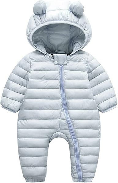 Combinaison De Neige Bébé 12-18 Mois - Doudoune Chaude, Imperméable, Avec Chaussures Intégrées, Marine