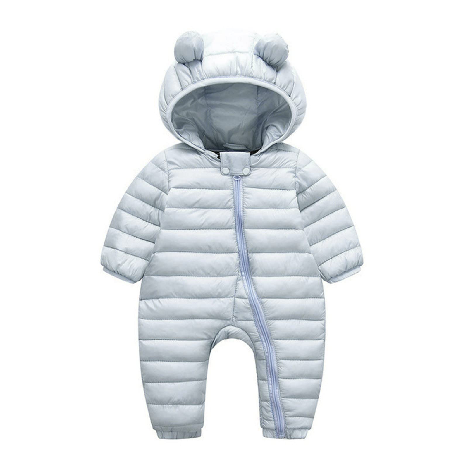 Bebé recién Nacido, niñas y niños, Traje de Invierno cálido para la Nieve, Mono con Capucha y Orejas de, Abrigo de plumón, Prendas de Vestir Acolchadas Abrigos El Hombre