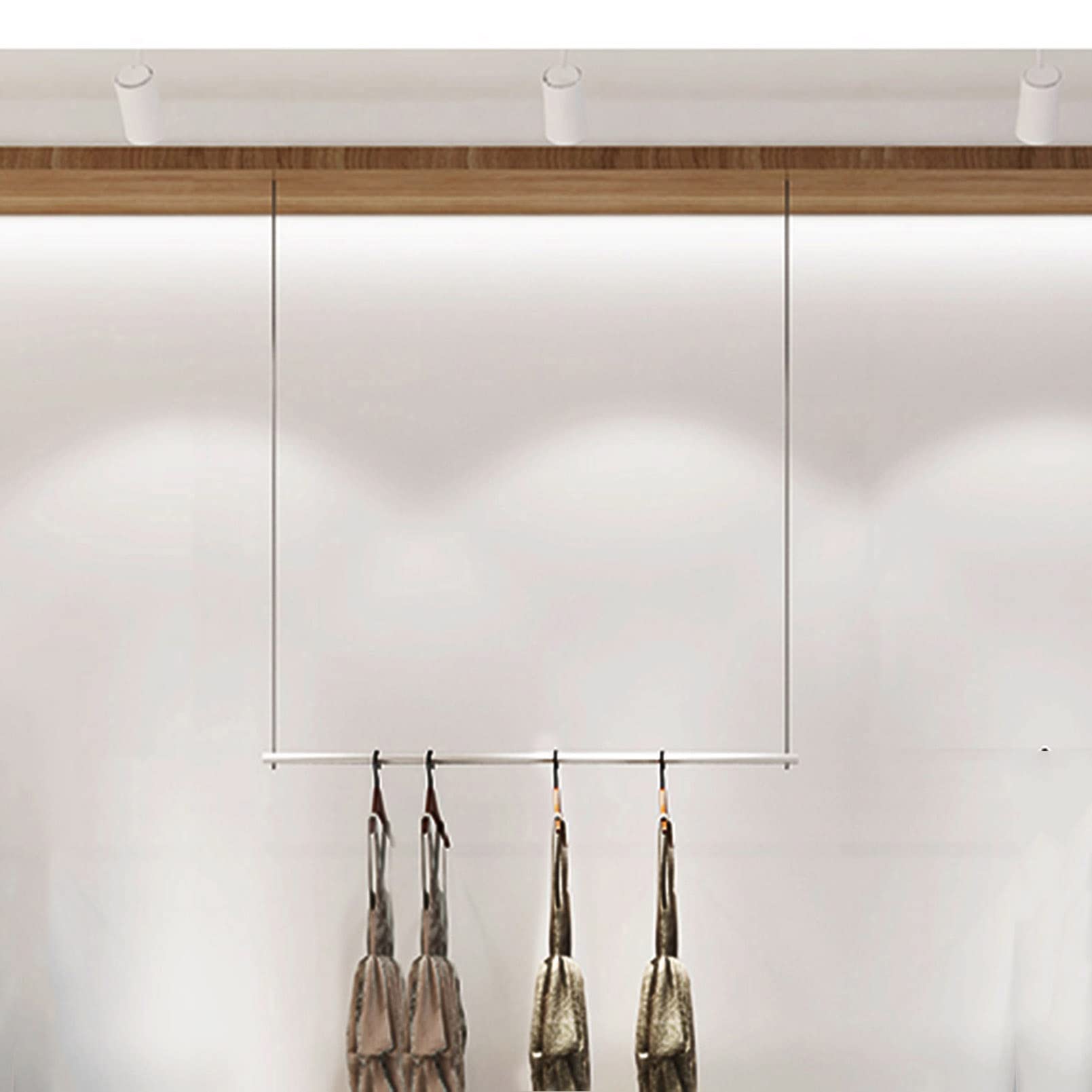 Porte-vêtements mural réglable pour chambre et robe de mariée