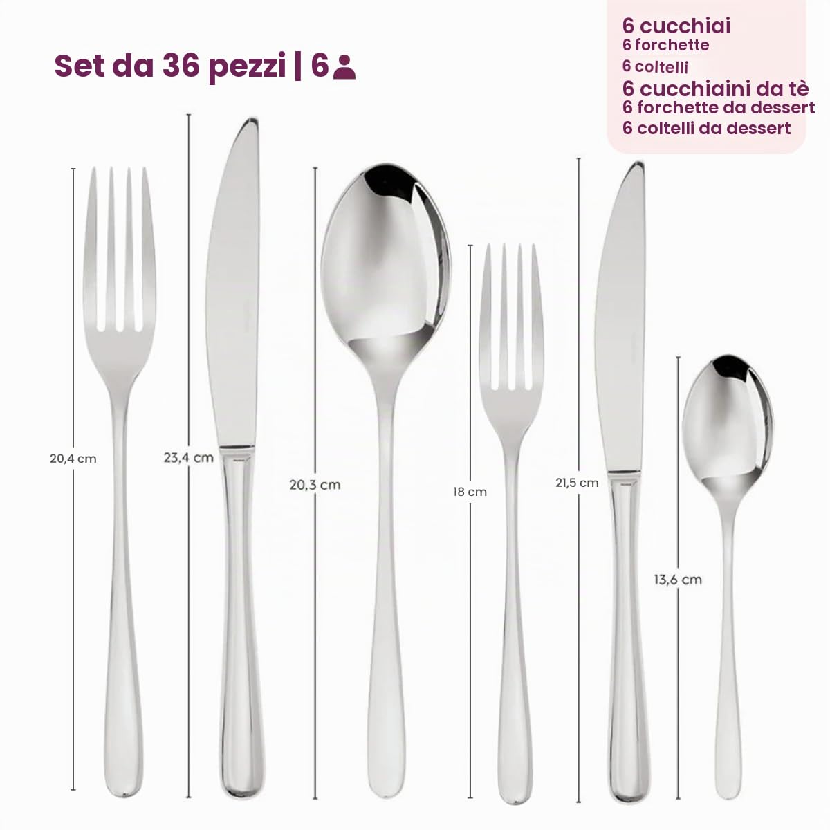 Sambonet Servizio 36 Pz Monoblocco Taste Antique Pvd Champagne