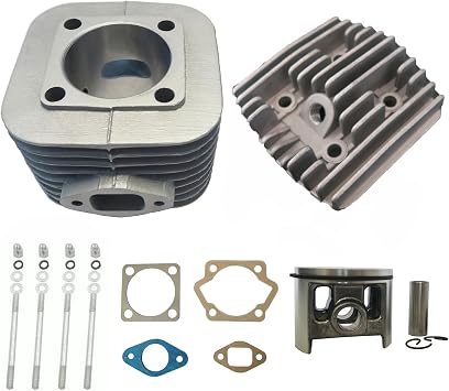 YD85cc Cylinder Body, Cylinder Head, Piston Kit, Cylinder Bolts and Gasket Set for YD85 52mm Bicycle Engine Kit