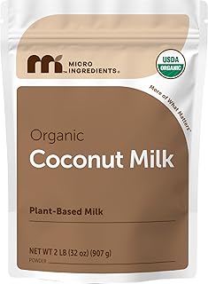 Micro Ingredients Organic Coconut Milk Powder, 2 Lb | Plant-Based Creamer for Coffee, Tea & Smoothies | Rich & Creamy, Easy Mixing | Non-GMO, Gluten-Free, Keto & Paleo Friendly
