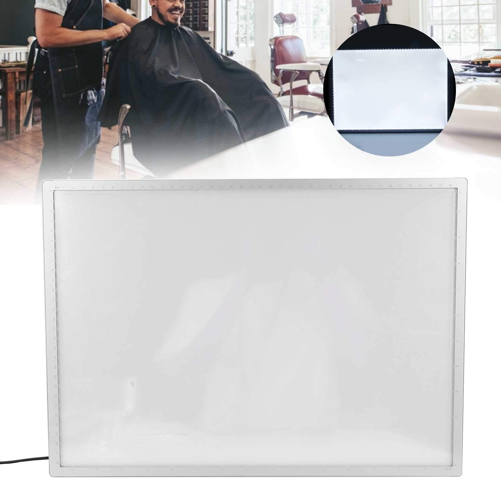 Brrnoo Caja de luz publicitaria para peluquería, Cartel publicitario con Caja de luz LED con Soporte de Metal para peluquería y decoración