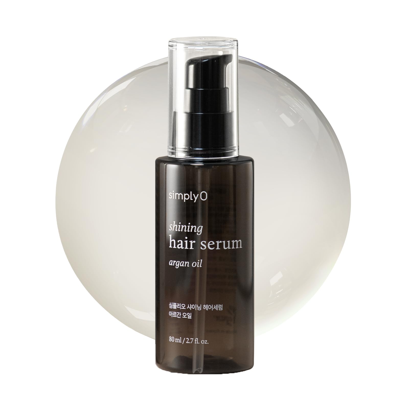 simplyO Shining Hair Serum, Argan Oil 1000 ppm + 6 Natural Oils, Adds Shine, Smooths Frizz & Detangles, Non-Greasy Leave-In for Dry Damaged Hair, Heat