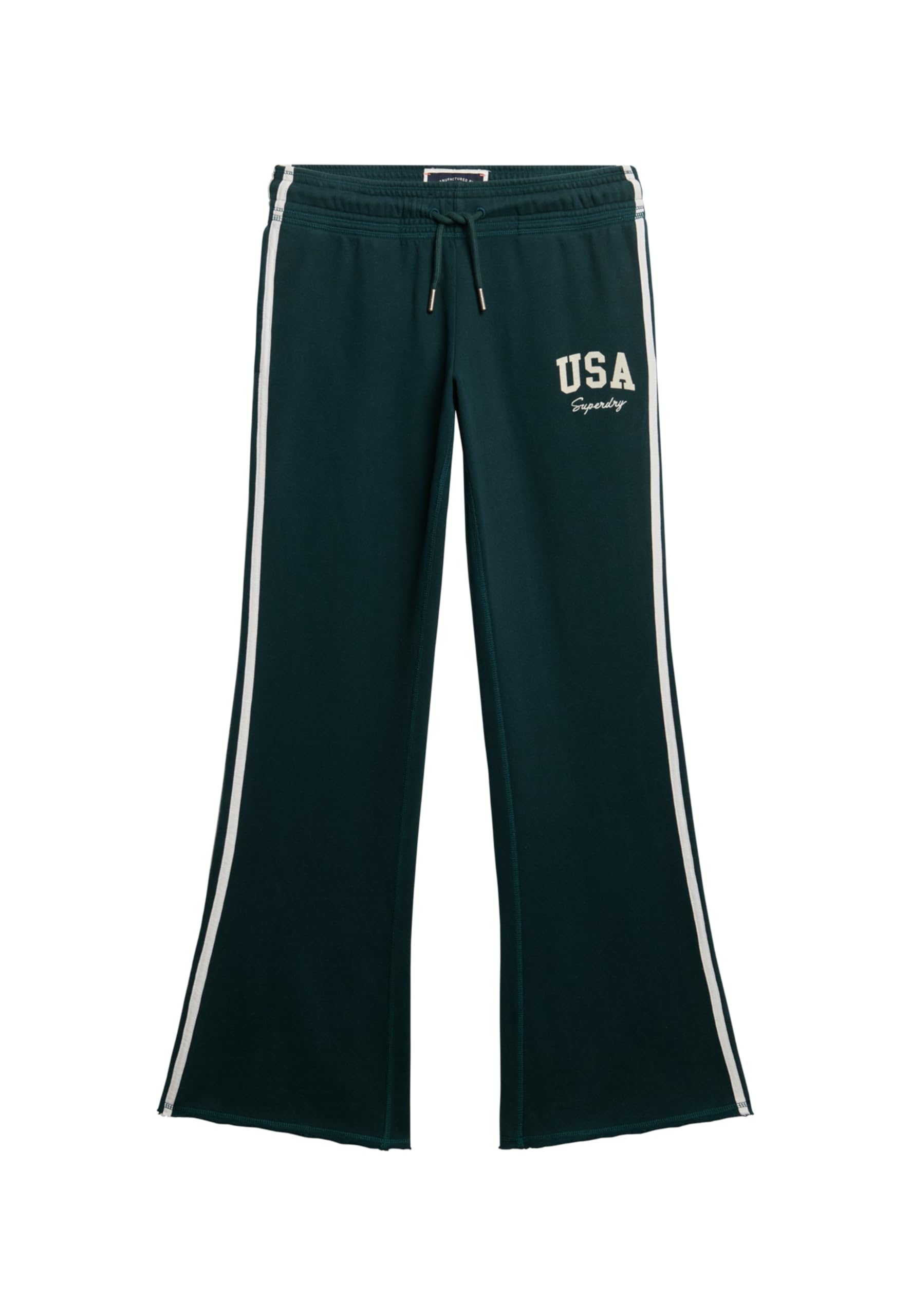 Superdry Damskie spodnie do biegania Athletic Essentials z paskami i zawinięciem