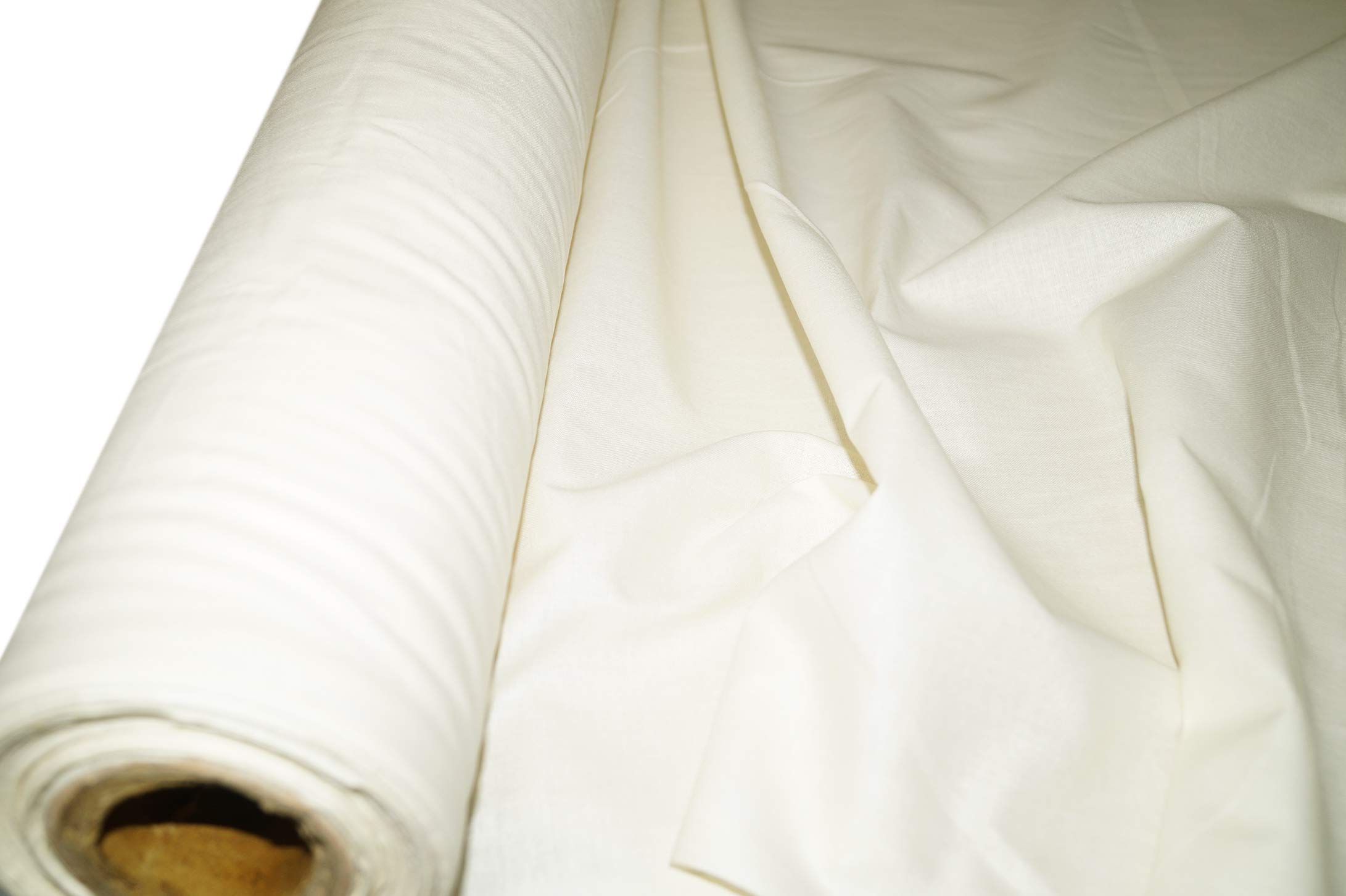Cream Plain 100% Cotton Fabric PER METRE / ***Free UK Post***