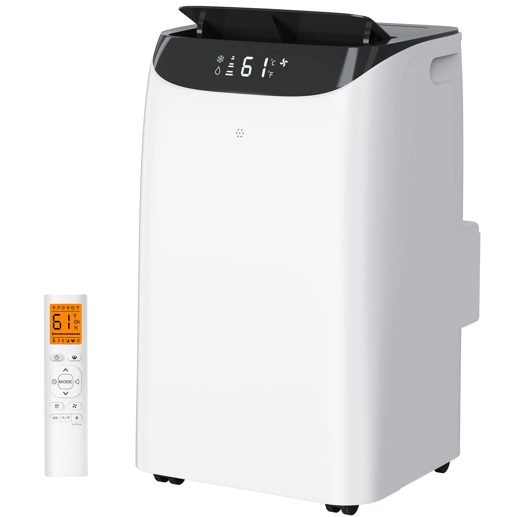16000 BTU Smart Inverter Portable Air Conditioner with Cool Dehumidifier and Fan Mode 3-in-1 Portable AC Unit For