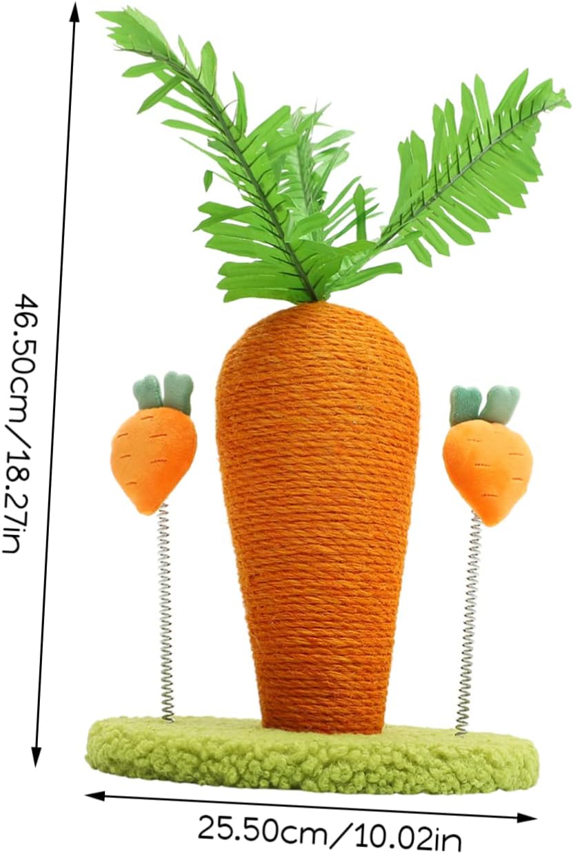 Cat Scratching Toy Cat Reptile Post Cute Carrot Shape Comfortable Skin-Friendly