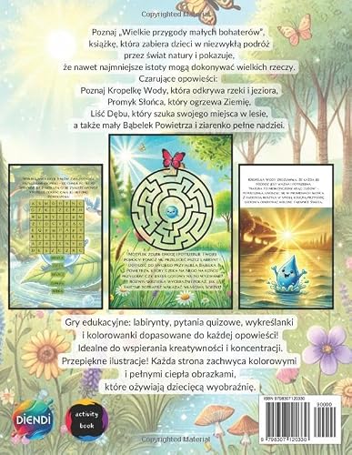 Wielkie Przygody Małych Bohaterów: Bajki Edukacyjne, Łamigłówki, Wykreślanki dla Dzieci - Activity book po polsku: Zadania dla dzieci 4 - 8 lat