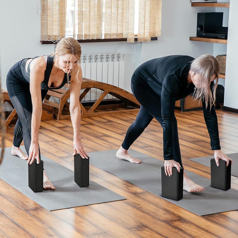 Blok do jogi z naturalnego korka i pianki, 23 x 15 x 7,5 cm, do jogi, asan, stretchingu, medytacji, pilatesu, fitnessu, balansowania