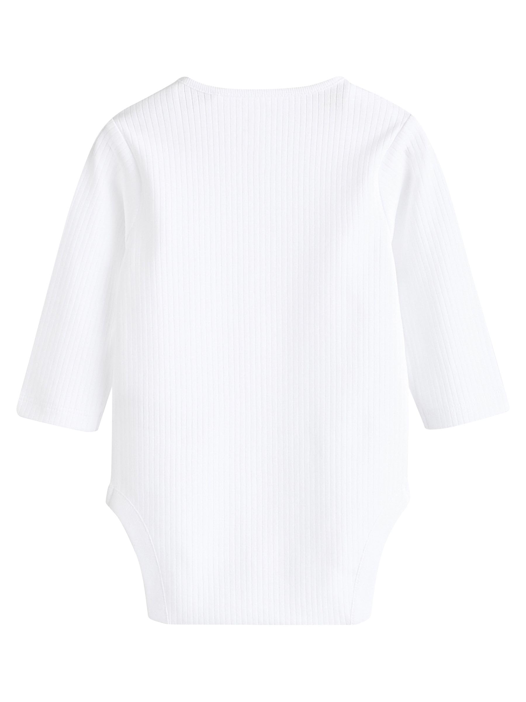 NEXT Noworodki unisex Zestaw 5 prążkowanych body niemowlęcych z długim rękawem