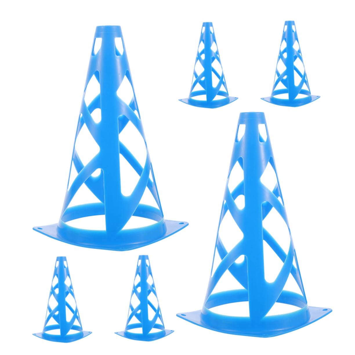 VANZACK Sports Training Cones Set 6pcs Basketball Soccer Cones Softball Training Equipment Durable Plastic Windproof Easy to Set up