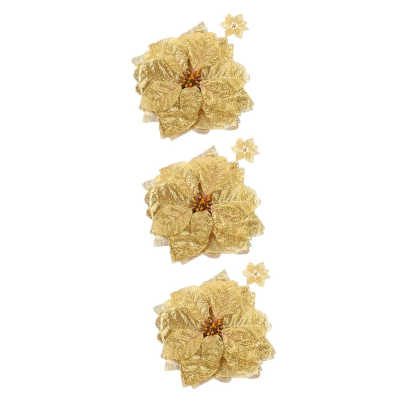 Cabilock 84piezas Flores Artificiales De Poinsettia para Decoración Navideña Flores Falsas para Árboles y Guirnaldas Decoración De Navidad Sin Olor