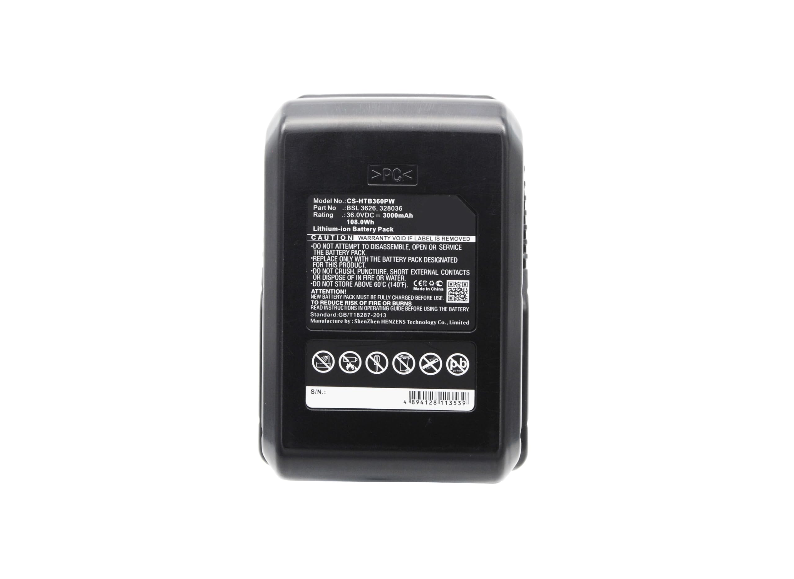 Battery Suitable for Hitachi 328036, BSL 3626, BSL 3636