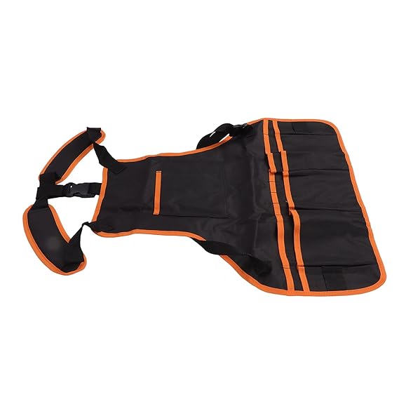 Work Apron, Protective Multi Pockets Oxford Canvas Adjustable Shop Apron for BBQ for Woodworking