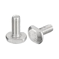 Vista 11 de uxcell Pernos de ranura en T, 5 unidades M5x25mm Pernos deslizantes de caída en T de acero inoxidable 304 con forma de T para pista en T
