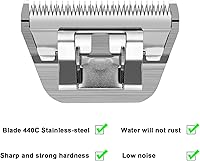 Vista 43 de Cuchillas de cerámica desmontables para perros y mascotas, compatible con Andis tamaño 5FC de 1/4 pulgadas de longitud de corte, compatible