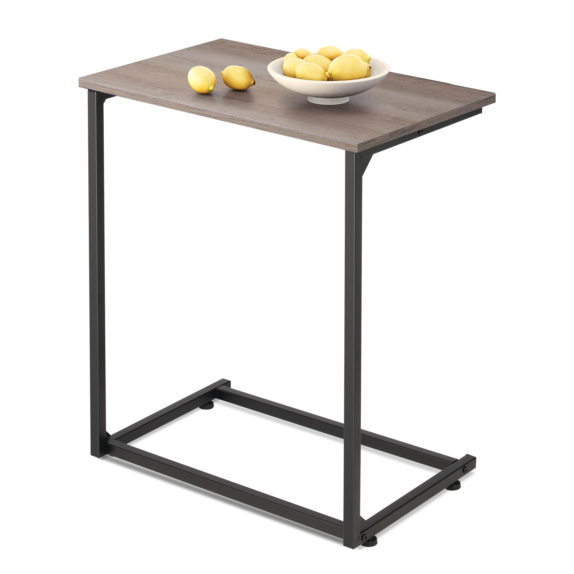 Amazon.com: WLIVE C-Shaped End Table, Small Side Tables for Sofa, Wide  Couch Table That Slide Under, Laptop Snack Table for Living Room, Bedroom,  Home Office, Grey : Home & Kitchen