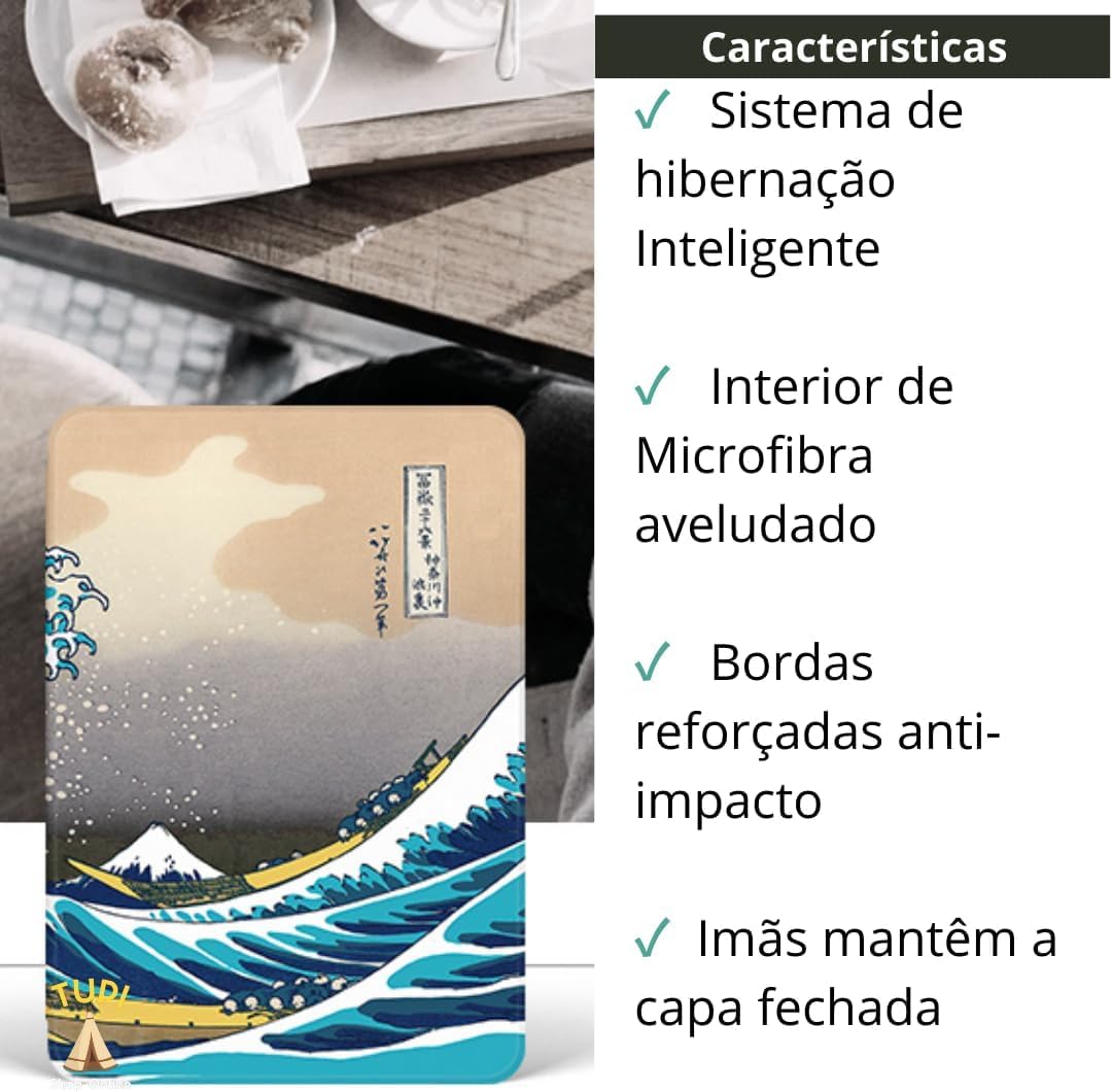 Capa para Kindle RS23CV /2024 Com Alça + Película - Tela 6,0
