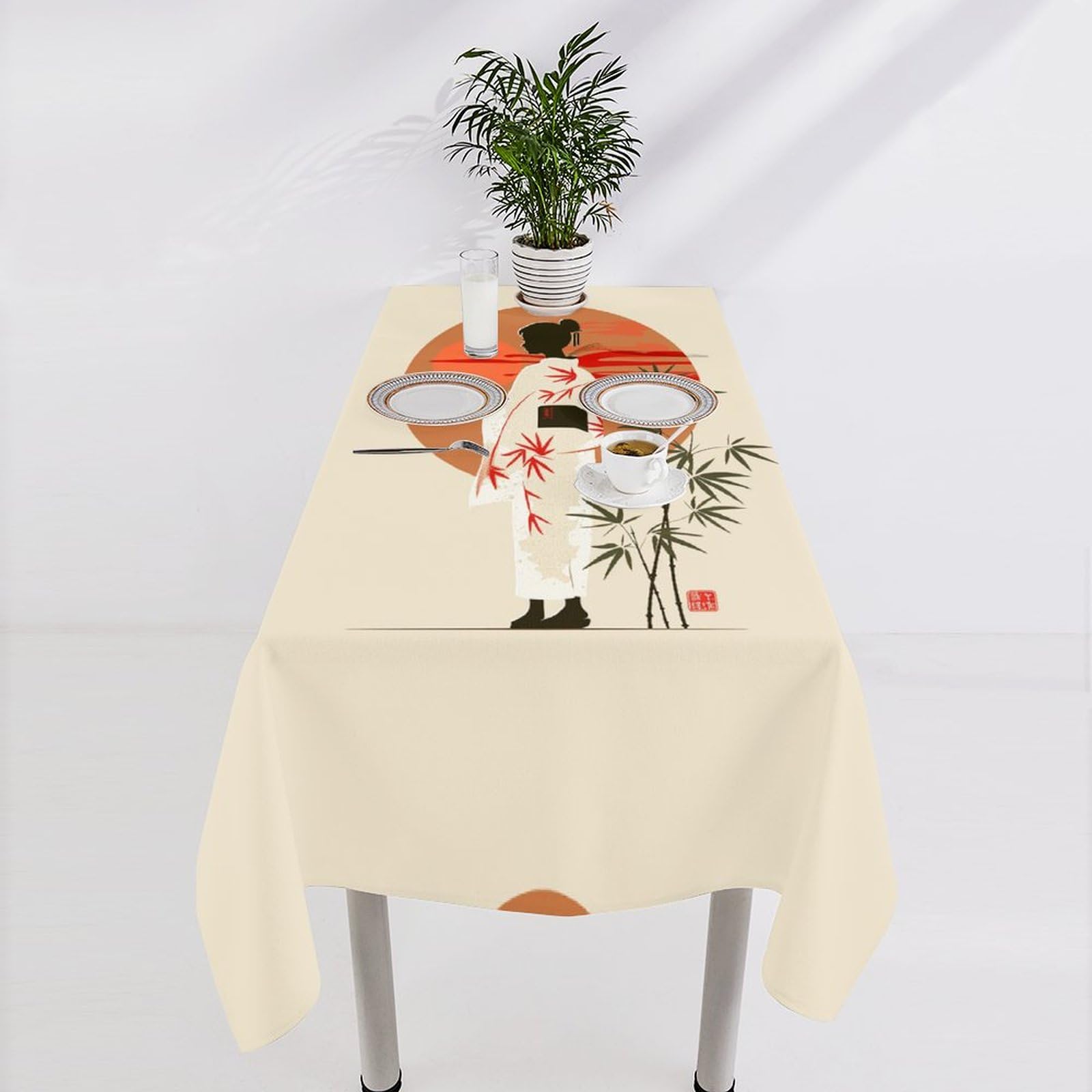 Nappe rectangulaire lavable et anti-tache pour les vacances de Noël