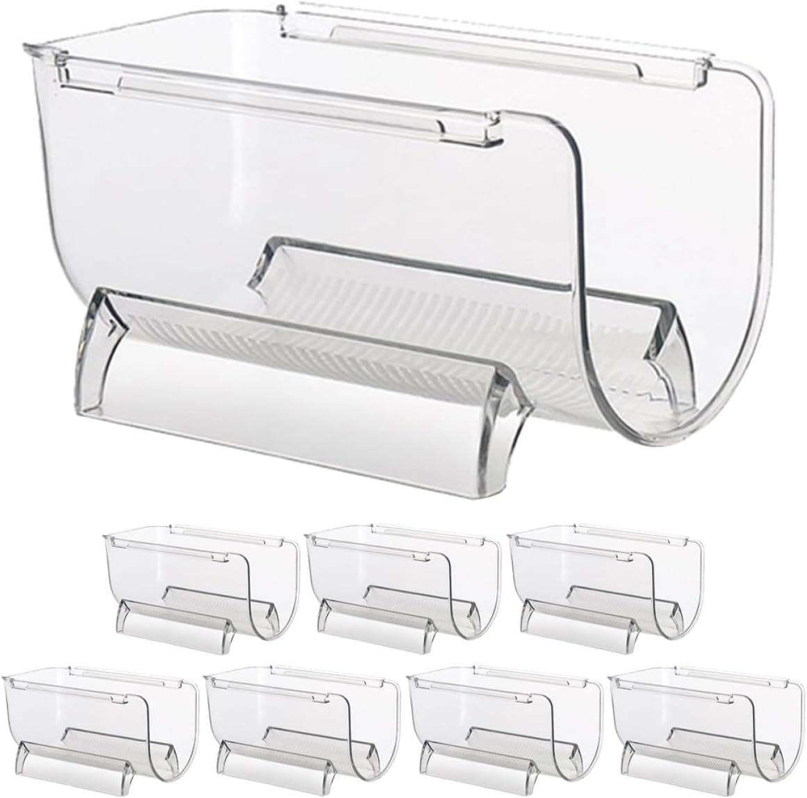 8Pcs Stackable Single Wine Bottle Holder Acrylic Wine Rack for Home Bar Tabletop