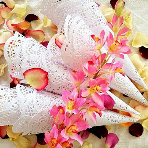 Wedding Petal Cones Already Rolled Cones for Petals, Paper Wedding Flower Petal Cones,Paper Cones for Wedding Flowers (100)